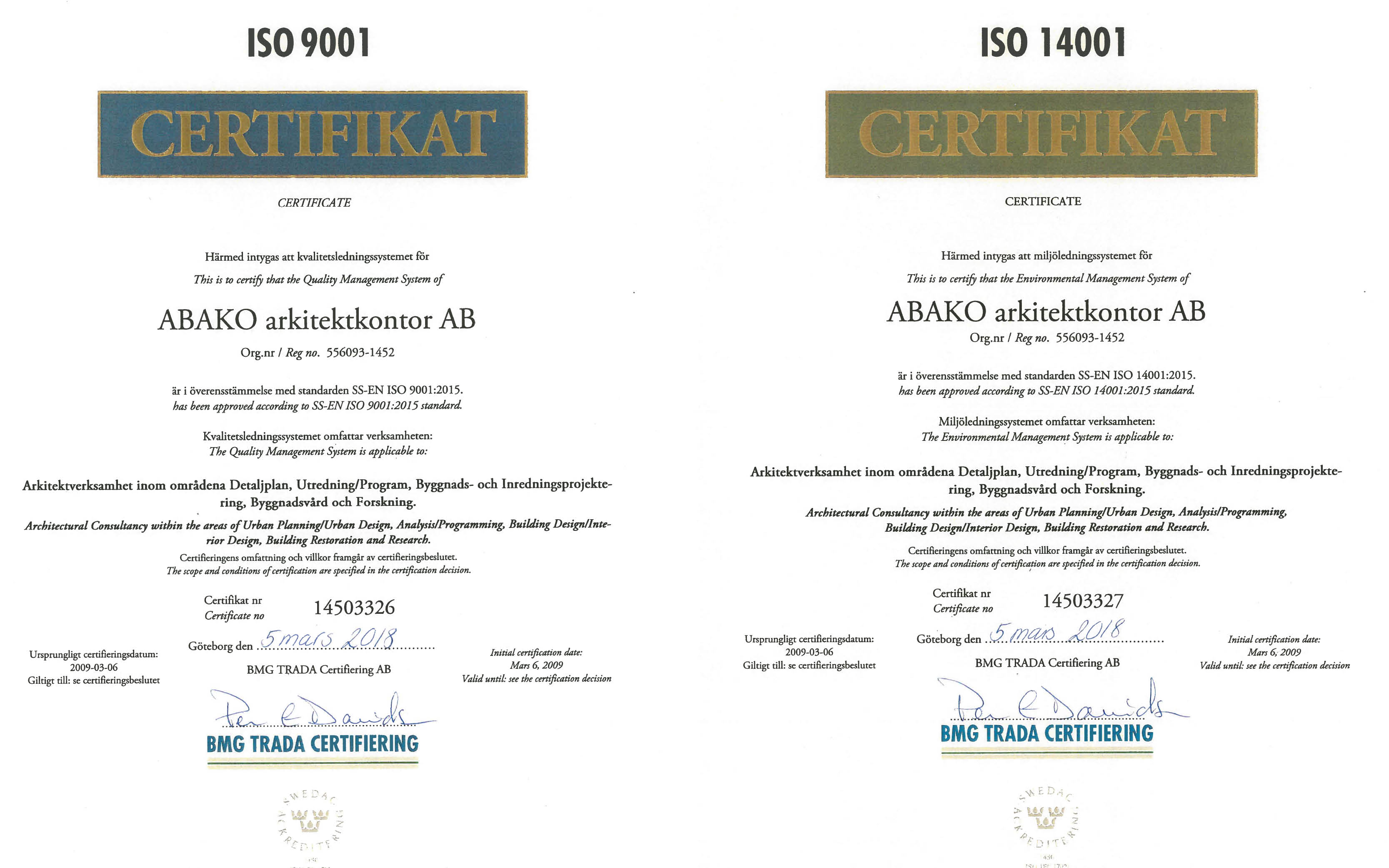 Ny och viktig certifiering för ABAKO