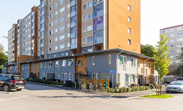 Nya bostäder i lamellhusens sockelvåningar