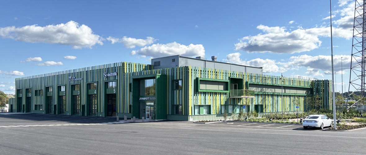 Nu är bussdepån vid radiomasten i Järnbrott invigd!