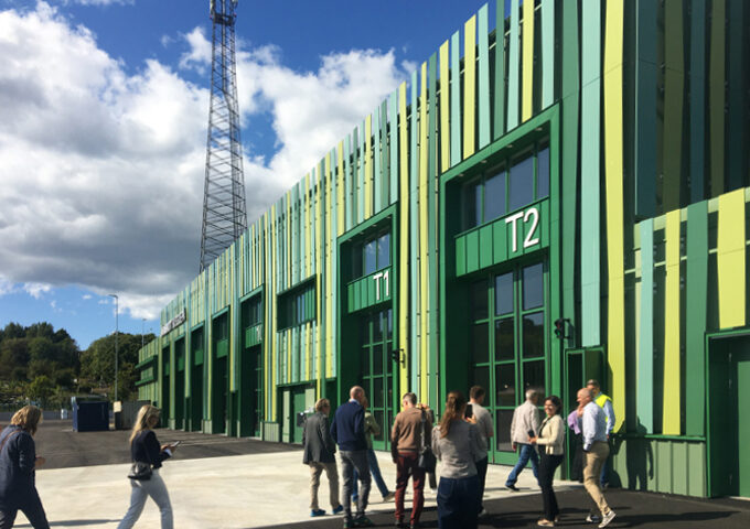 Nu är bussdepån vid radiomasten i Järnbrott invigd!